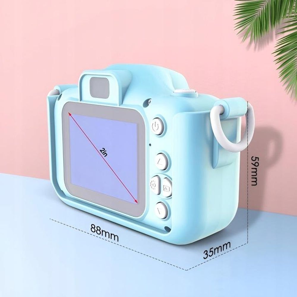 Digitale Fotokamera für Kinder, Spielzeugkamera mit Spielen + 32GB Karte