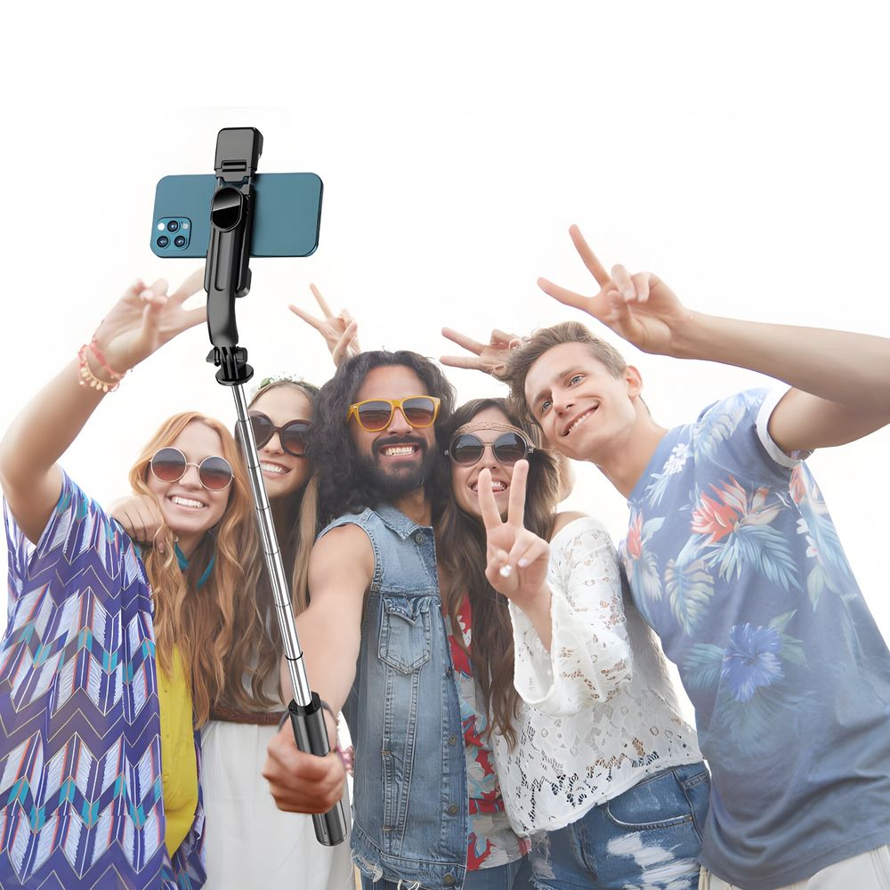 3 in1 Bluetooth Selfie Stick Stativ mit Bluetooth Fernauslöser Ausfahrbar 360° Monopod Handy Halterung Teleskop Selfiestick für iPhone Android Retoo