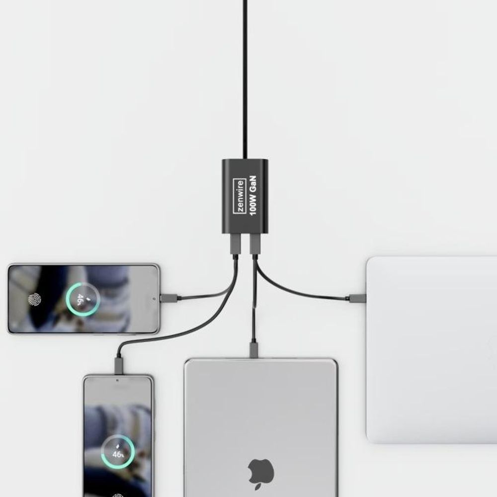 Ładowarka sieciowa - Zasilacz - 100 W - Wtyczka ładowarki - Kabel AC Gan Iii