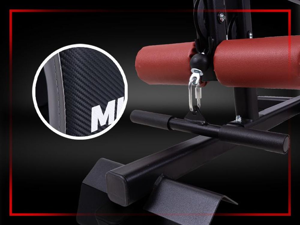 Miweba Sports 50in1 Kraftstation MK500 Pro | Fitness Station Zuhause - 60kg Gewichte - Latzug, Arm- & Bein Training, Butterfly, Bankdrücken, Rudern