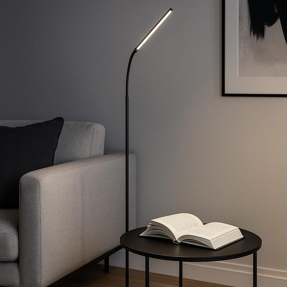 MasterLED Stehleuchte – Höhe 170 cm – 2700–6500K 3CCT – 8W – schwarz – Flexarm – leselampe stehlampe – stehlampe arbeitszimmer – Messo