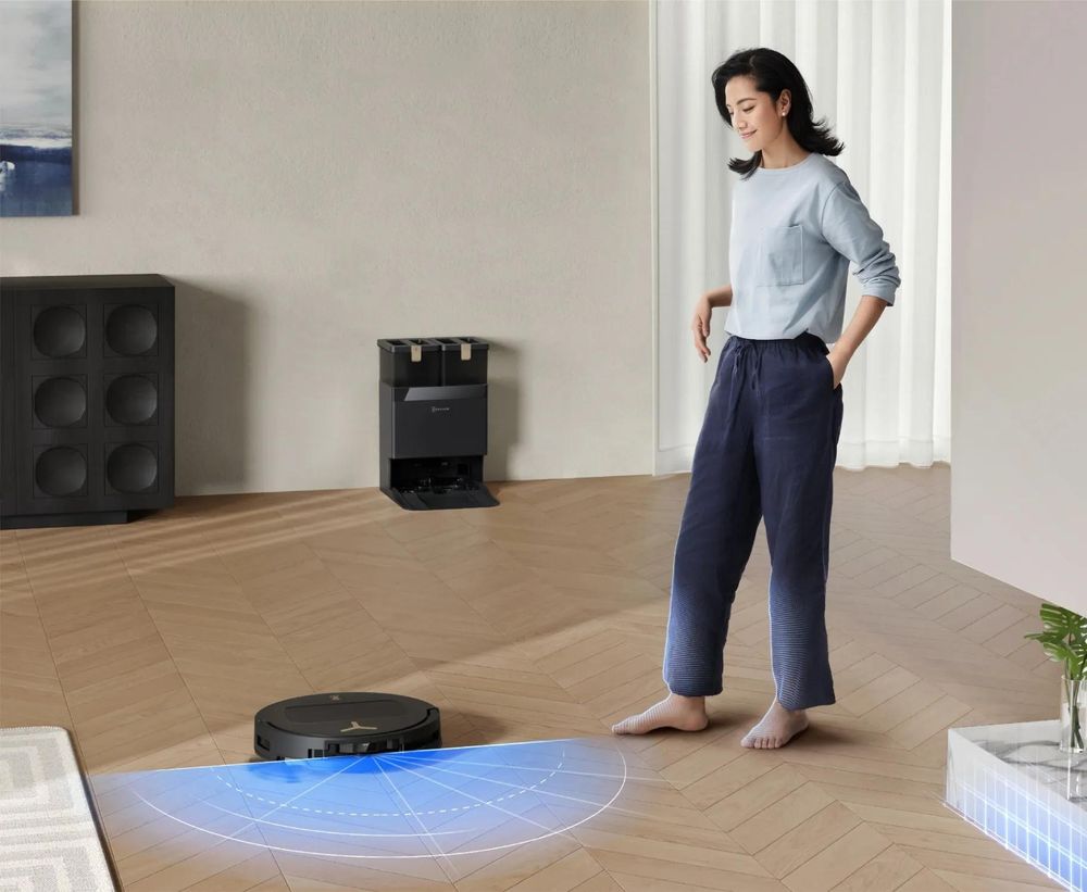 ECOVACS DEEBOT 25000Pa T50 PRO OMNI GEN3 Staubsauger Roboter mit 2PCS Original-Reinigungsflüssigkeit, Schwarz (Upgrade von T50 PRO GEN2)