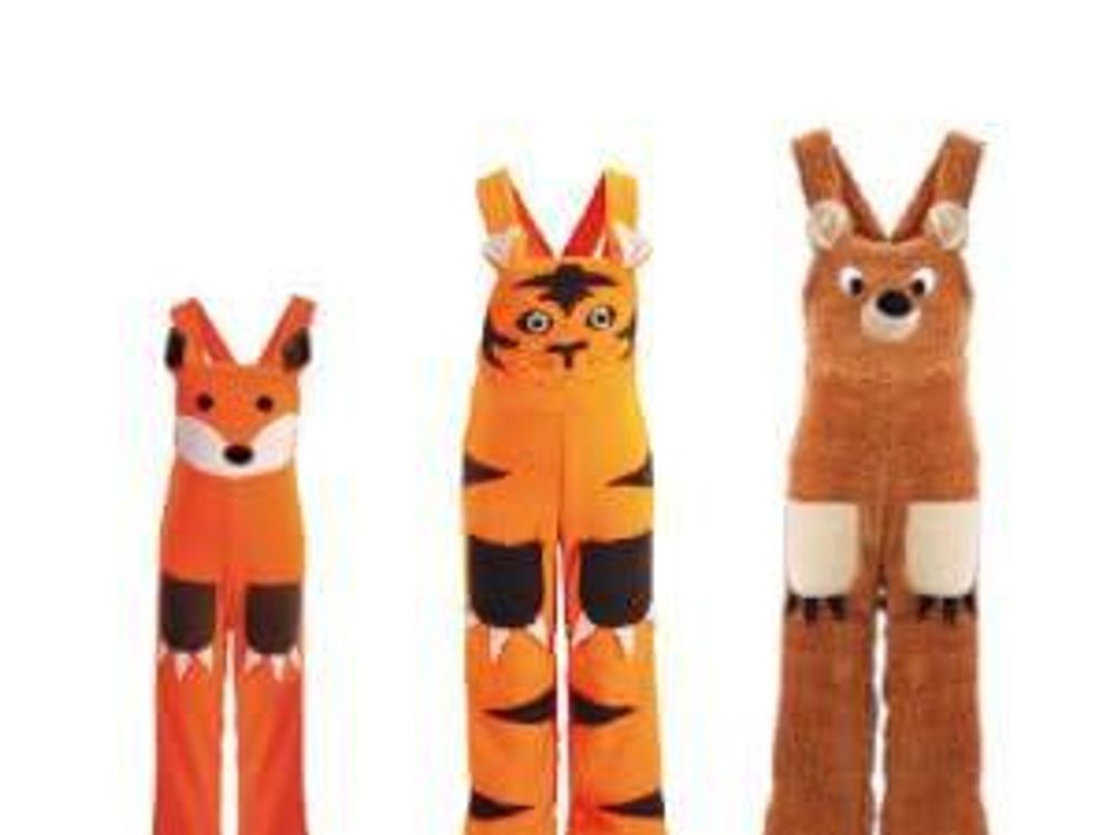 Tierkostüm Fuchs für Kinder Latzhose Waldtier Karneval Verkleidung Spielhose Kostüm Kinderkostüm (98)
