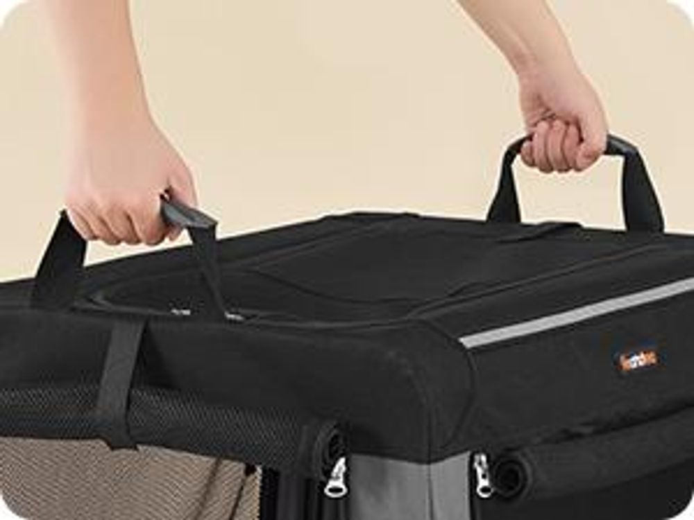 Feandrea Hundebox faltbar, 106,7 cm Transportbox für große Hunde, Hundetasche, Oxford-Gewebe, mit 4 Türen aus Netzstoff, Griffen