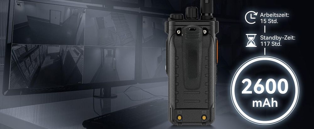 Retevis RT86S Walkie Talkies, großer Reichweite, RT86 Profi Funkgeräte Upgrade Version, Typ C, LCD, Gruppenanruf, 2600 mAh, Handfunkgeräte, Sicherheit