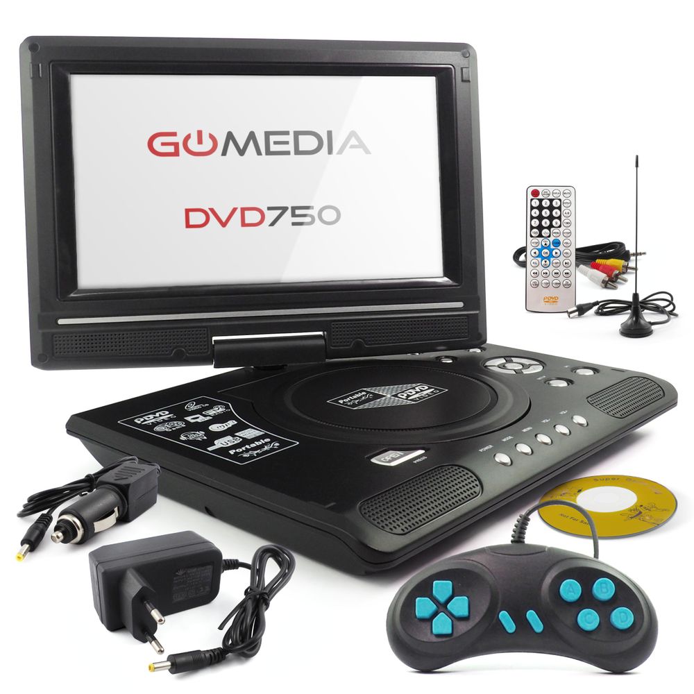 Przenośny Odtwarzacz DVD Gomedia 7.8" 300 Gier Polskie Menu Antena USB