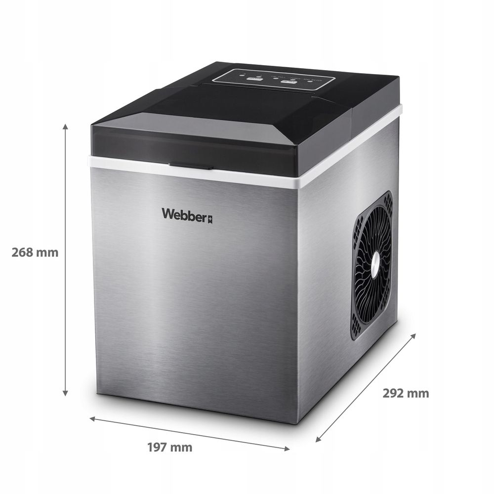 Technické parametry výrobníku ledu Webber NIRO IM-003BL 165 W