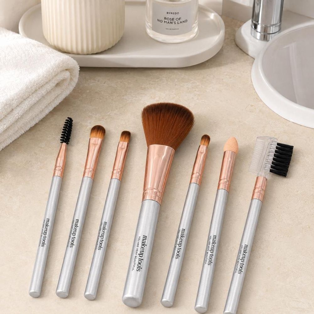 Professionelles Make-up Pinselset - Profi Kosmetikpinsel Set für Schminken, Puder, Lidschatten &