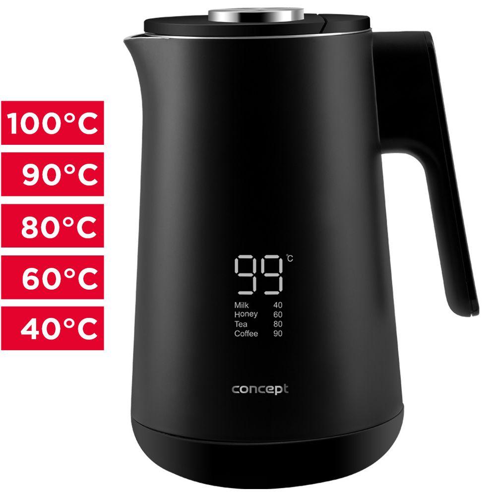 Rychlovarná konvice s regulací teploty 1,7 l INTUITIVE Concept RK3340