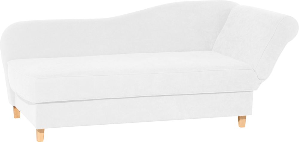 Max Winzer Recamiere mit Armteil rechts klappbar Selma - Velourstoff creme - Maße: 190 / 210 x 88 x 82 cm