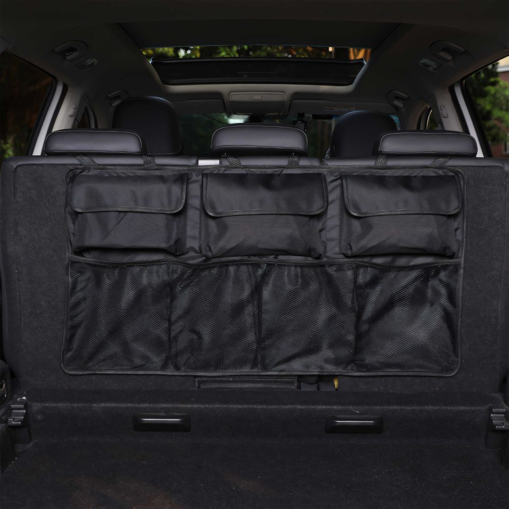 Kofferraum Organizer Auto Kofferraumtasche Netztasche Universale KFZ Taschen Kofferraumnetz Kofferraumbox Autobox Kofferraum-Organizer Schwarz Retoo