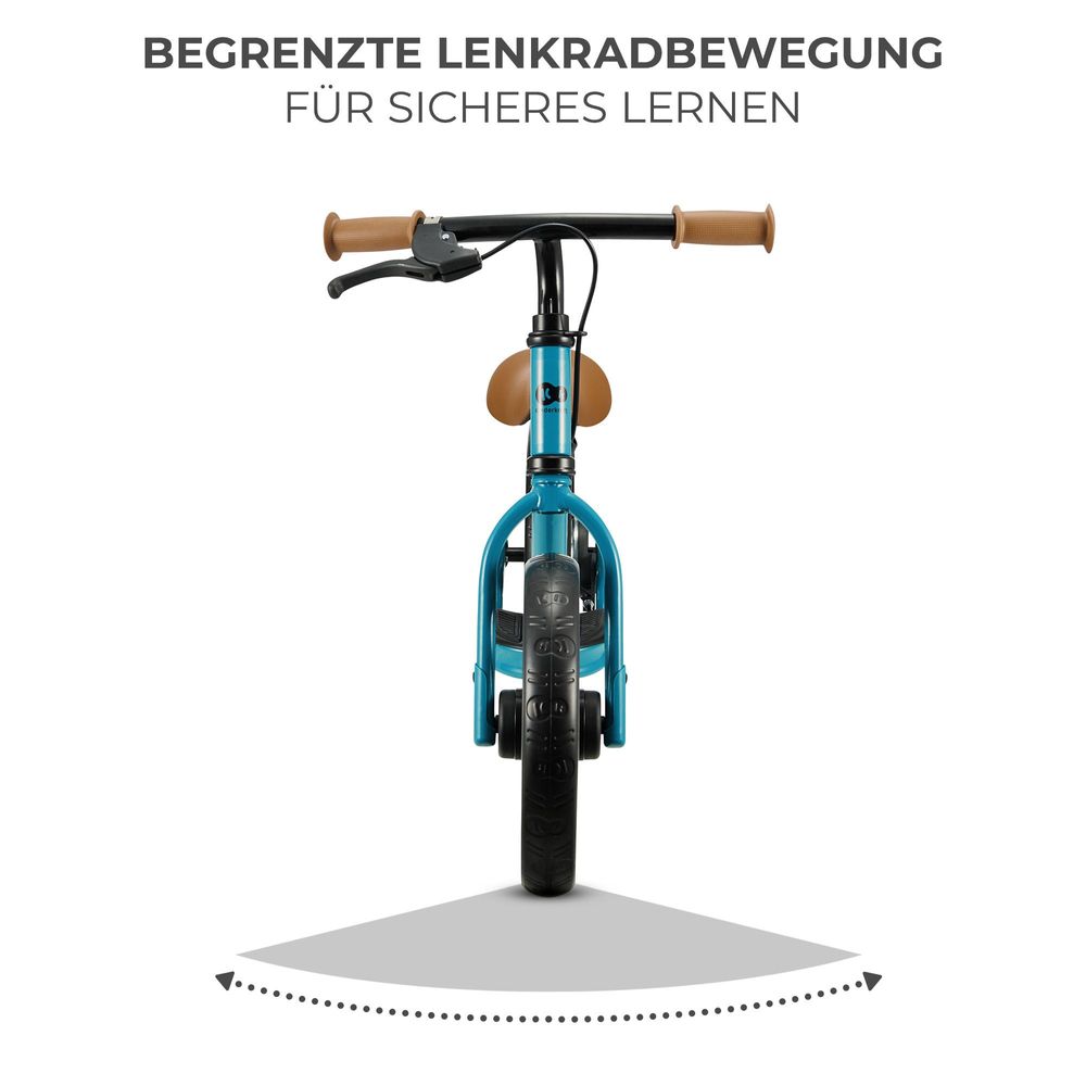 Kinderkraft SPACE Laufrad - Leicht, mit Handbremse - EVA-Schaumstoffräder - Verstellbarer Sattel und Lenker - Für Kinder ab 80 cm - Blau