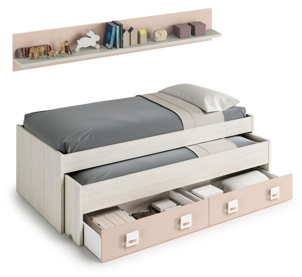 NUBE Jugendzimmer-Set – modernes Komplettzimmer mit Kojenbett und viel Stauraum