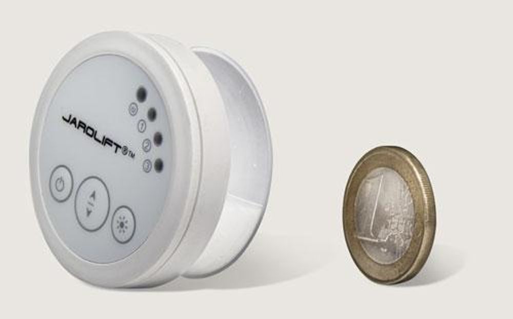 Jarolift Funk Sonnensensor / Lichtsensor TDSO, weiß Lichtsensor für automatische Rollladensteuerung, Helligkeitssensor mit Saugnapf, kabellos, Rolling Code
