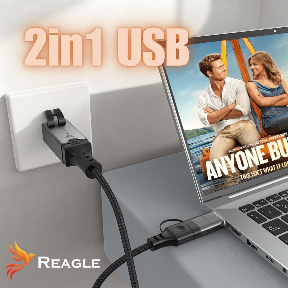 USB C USB A auf RJ45 Ethernet Kabel 2m LAN Adapter 1000Mbps Gigabit Netzwerkkarte für Laptop PC Smartphone Tablet Nintendo Switch Aluminium