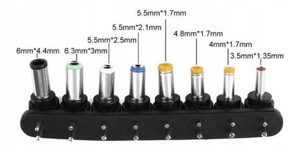 Universal Laptop Netzteil Universalladegerät mit 8 Adapter Netzteil Notebook 96W Multi-Voltage Ladegerät DC-Routers 12V 15V 16V 18V 19V 24V Retoo
