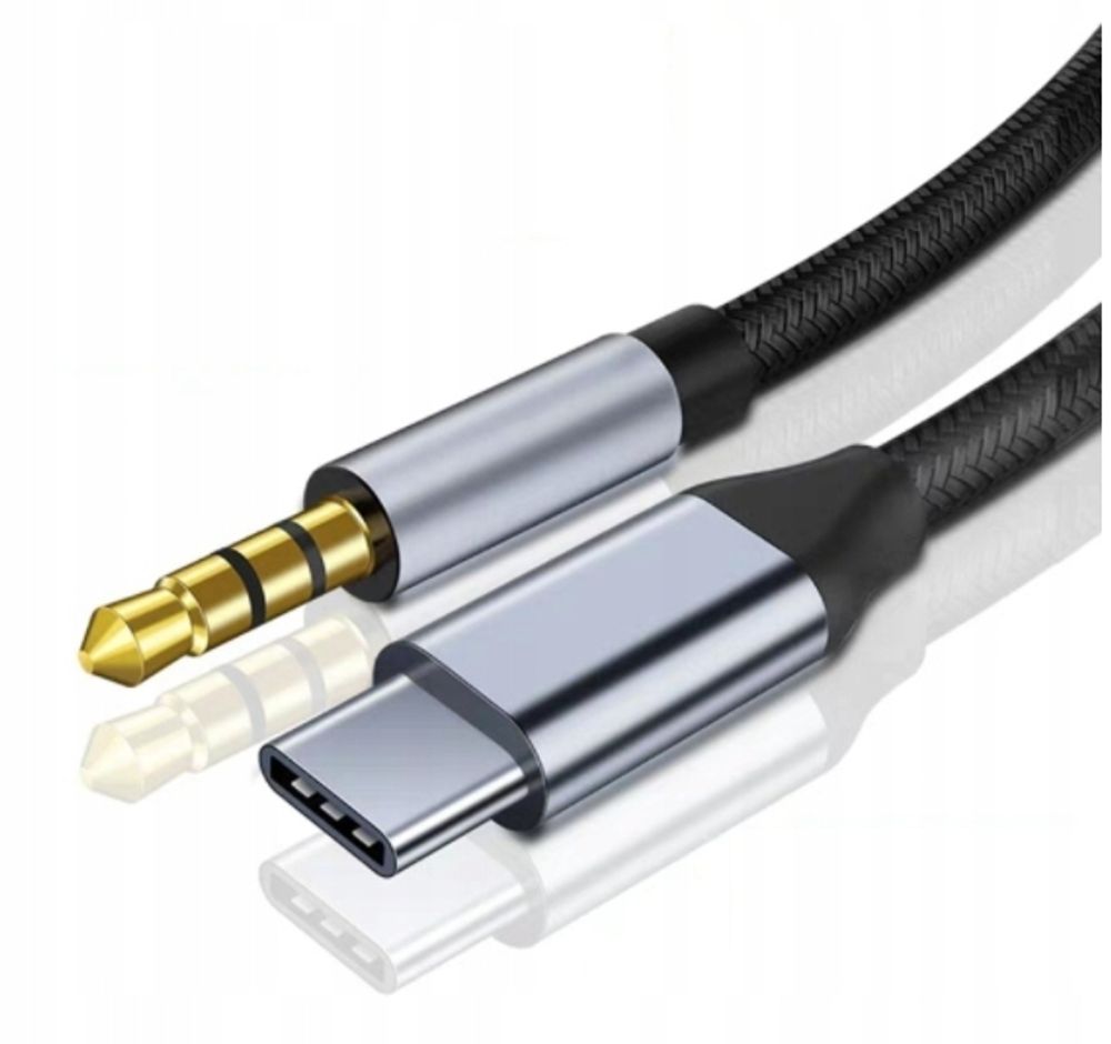 Kabel - USB-C auf 3,5 mm mini Jack - Aux DAC - 1,5 m - Schwarz - Audio Adapter