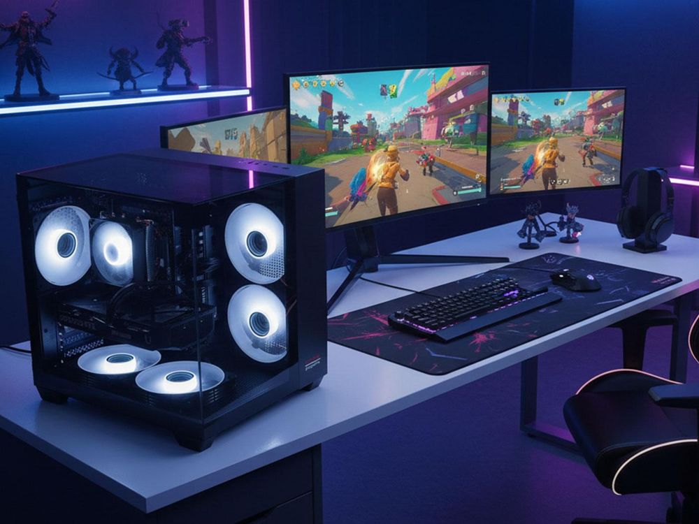 Chronicle Gaming PC Triorama Intel, 12 Core 16 GB RAM 240 GB SSD Nvidia GeForce RTX 5060 Luftkühlung W11 Black