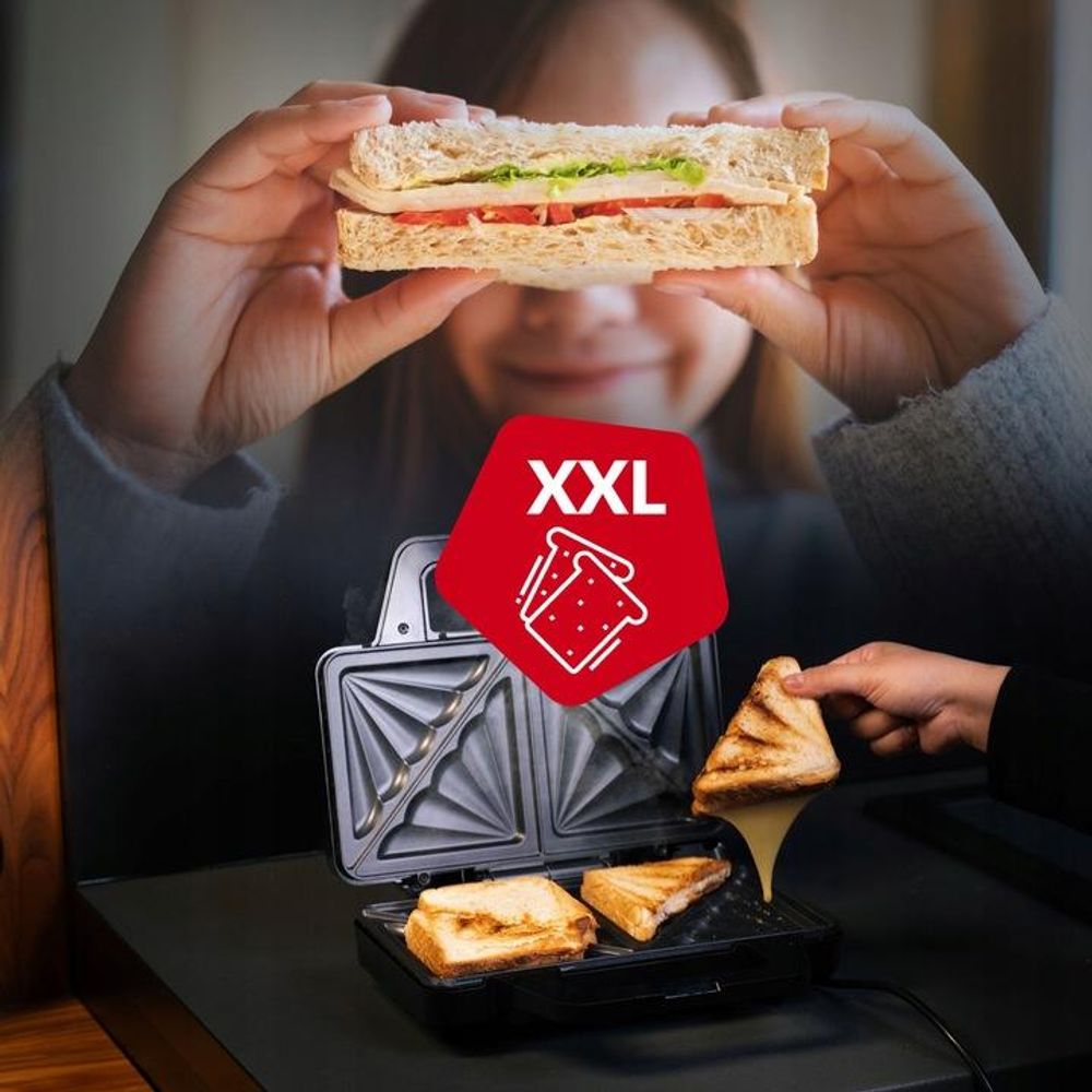 Opiekacz do kanapek LEHMANN ROAST 1500 toster grill sandwich  powłoka nieprzywierająca kształt muszelki, do dużych warstwowych kanapek i bułek