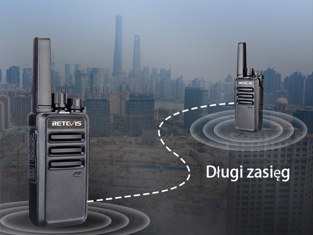 Radiotelefon Retevis RT668 z zestawem słuchawkowym PMR446 Bezpłatna licencja VOX Squelch Akumulatorowy 16-kanałowy skaner CTCSS/DCS TOT dwukierunkowy radiotelefon dla bezpieczeństwa na budowie w szkole (czarny, 4 szt.)