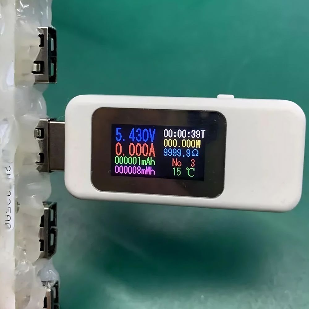Multimeter Tester USB Tester Messgerät Spannungsprüfer Voltmeter Amperemeter Strommesser Ladegerät Detector 5A Multifunktionskapazität Retoo