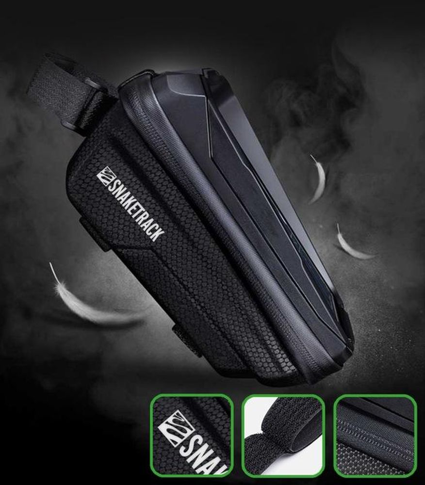 Forever Handyhalterung Fahrrad Wasserdicht Fahrradtasche für den Rahmen, Halterung Smartphone mit TPU Sensitivem Touchscreen für Montainbikes, Rennrad, Ebikes