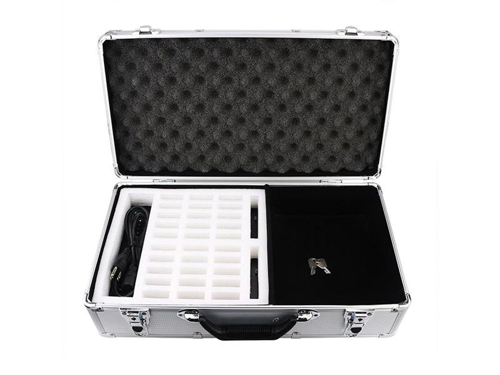 Retekess TT001 Tour Guide System-Ladebox, mit 32 Steckplätzen, Kompatibel für T130-T131 2 Steckplätze für Sender und 30 Steckplätze für Empfänger