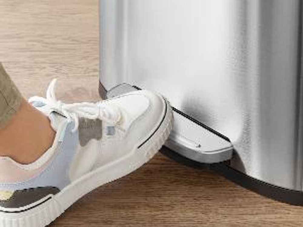 SONGMICS Mülleimer Küche, 50 Liter, Abfalleimer, Treteimer, mit Deckel, Softclose, Fußpedal