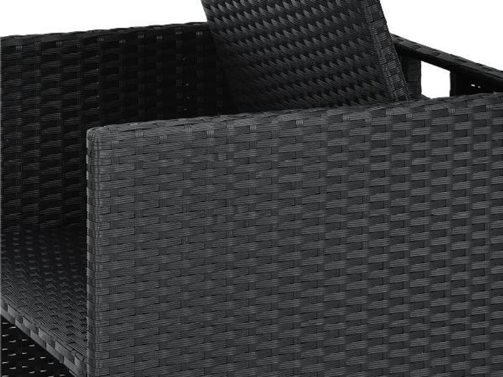 Juskys Polyrattan Sitzgruppe Baracoa XL 11-teilig wetterfest & stapelbar – Gartenmöbel Set mit 6 Stühle, 4 Hocker & Tisch für Garten & Terrasse