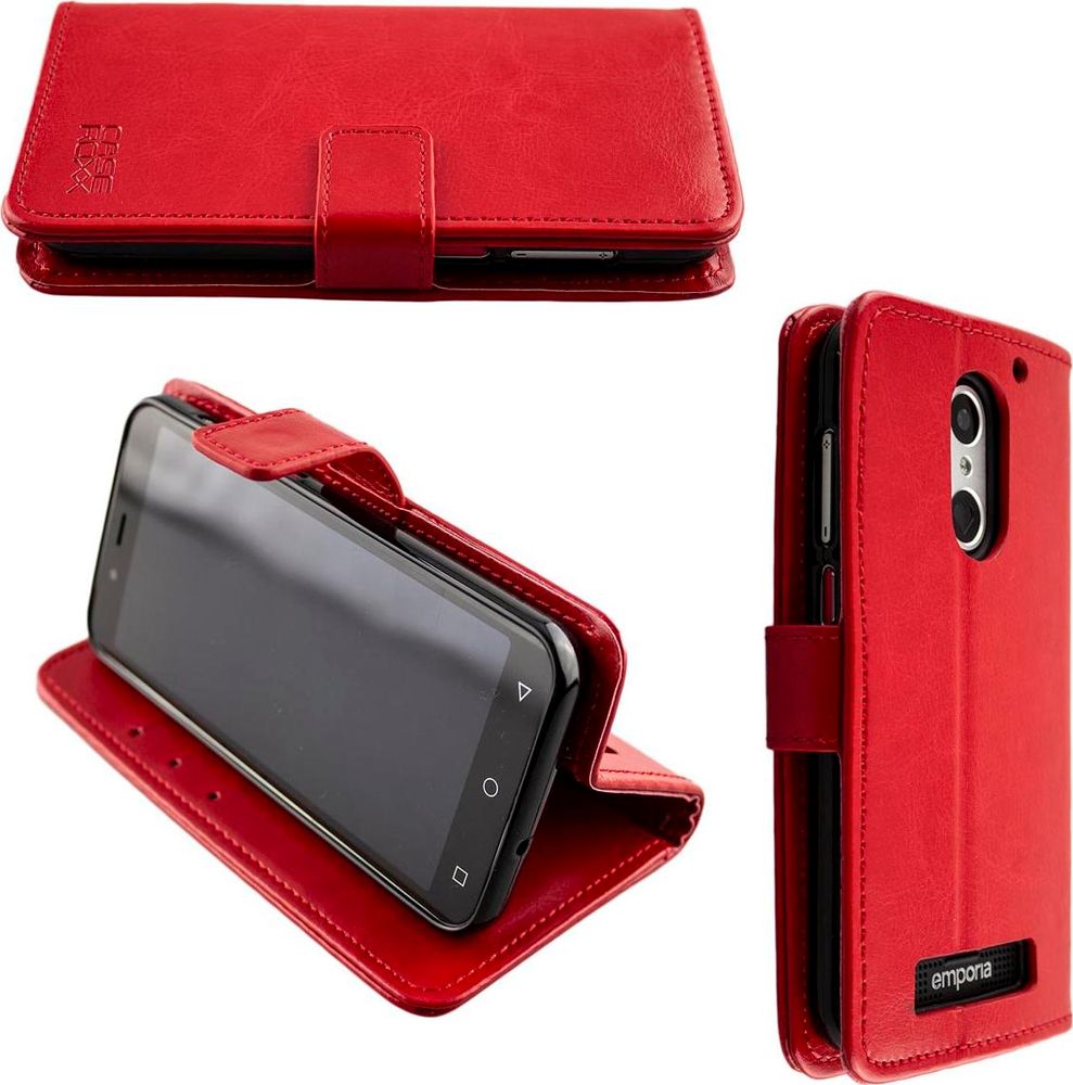 caseroxx Handy Hülle Tasche kompatibel mit Emporia Smart 4 Bookstyle-Case Wallet Case