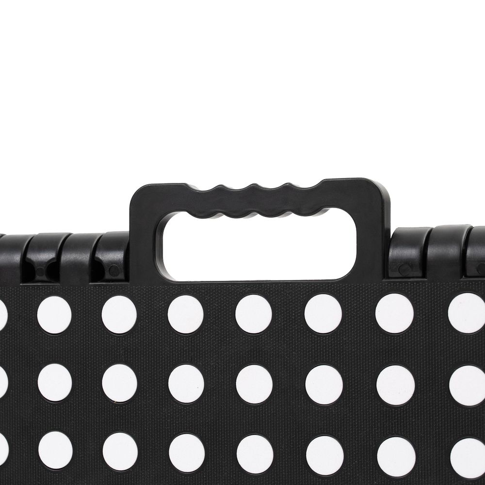 FURNIFY® Klapphocker QUICKSTEP Haushaltshocker | Faltbarer Tritthocker Klapptritt | Schwarz