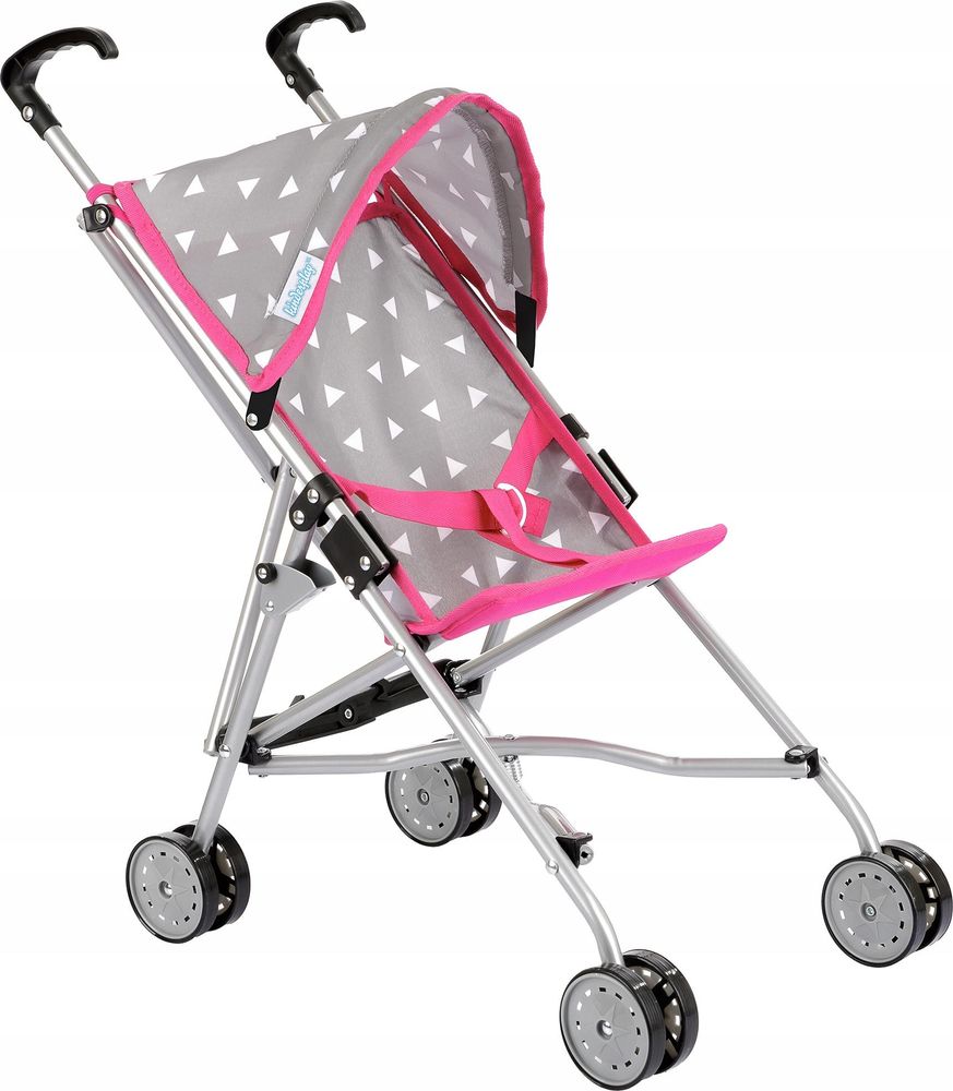 Kinderplay Puppenbuggy KP0290S in Grau-Rosa