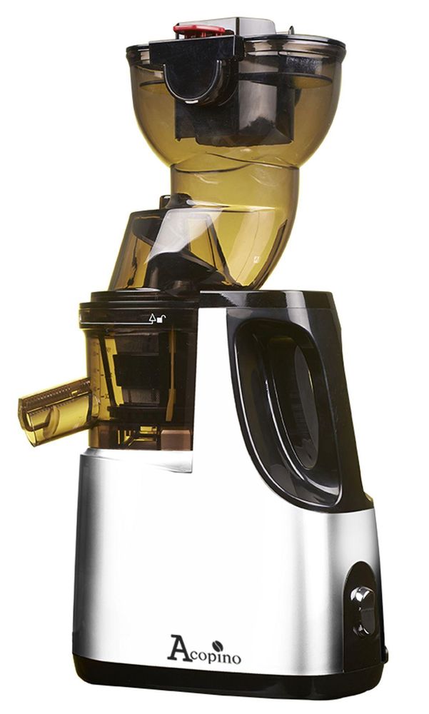 Acopino Delicato Slow Juicer – leiser Entsafter mit Pressschnecke & BPA-frei, Silber