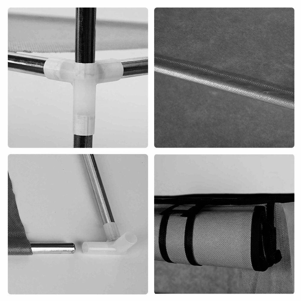 Schuhschrank Faltschrank Stoffschrank 120x30x110cm Stoffgarderobe Textile für Schuhe Kleiderschrank Schuhregal materielle mit 12 Ablagefächern Retoo