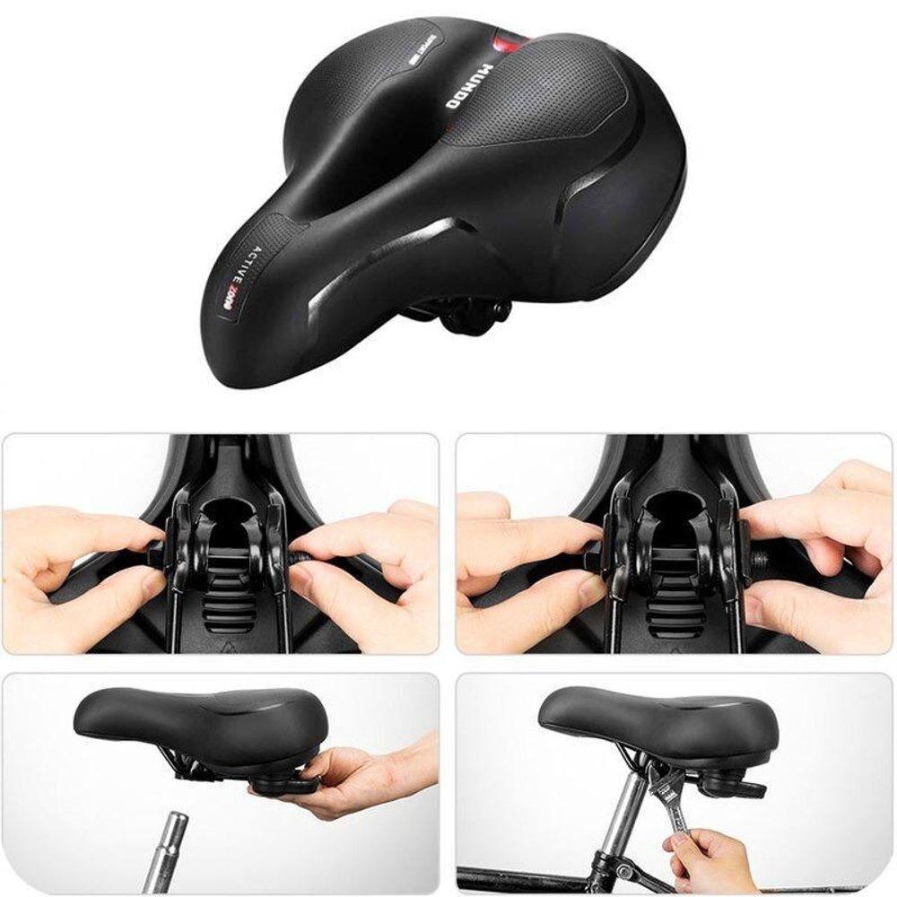 MUNDO® Cyklistické sedlo s pamäťovou penou pre mužov a ženy - Pohodlné sedlo na bicykel - Gélové sedlo na bicykel Univerzálne gélové sedlo Sedlo na bicykel