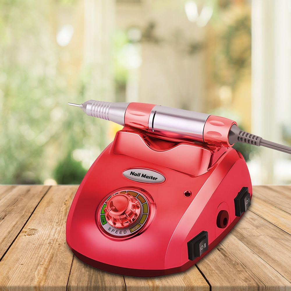 Nagelfräser Elektrisch Nagelfraeser Elektrische 60W Profi Fraeser Nagelfeile Set Maniküre Pediküre Gerät 20000 u/Min Speed Nagelknipser Rot Retoo