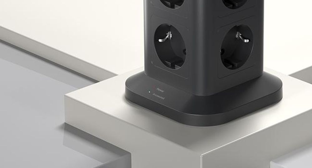 Mehrfachsteckdose 8 Fach Steckdosenleiste mit 1 USB C und 2 USB A Kabel 2M