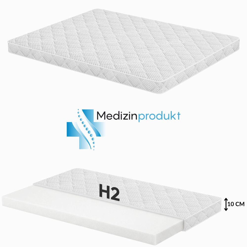 MEDIRO ERGO+ Schaumstoffmatratze 10 cm H2 mit ergonomischer Unterstützung