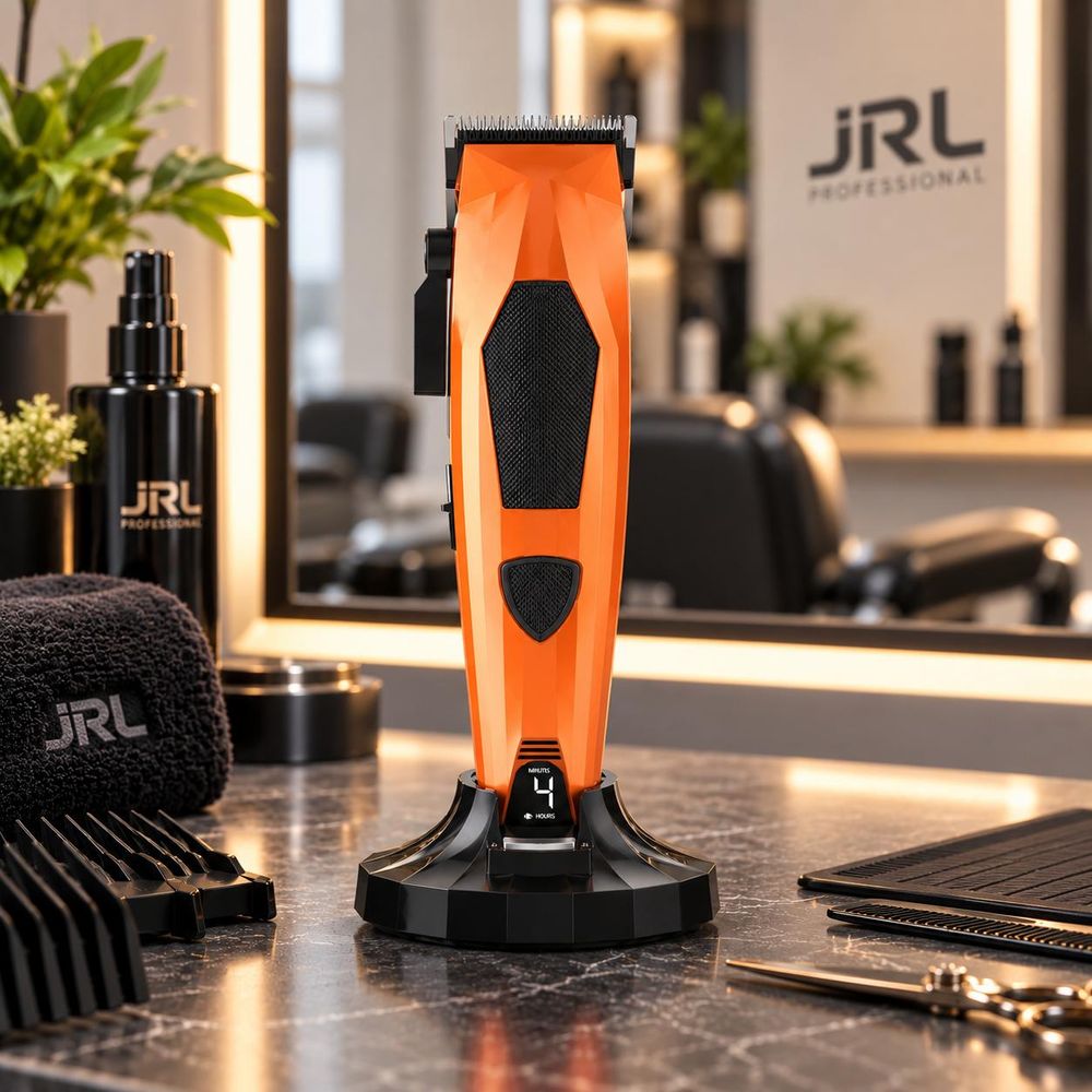 JRL Diamante Professional Clipper Orange mit Precision Fade Blade für professionelle Haarschnitte