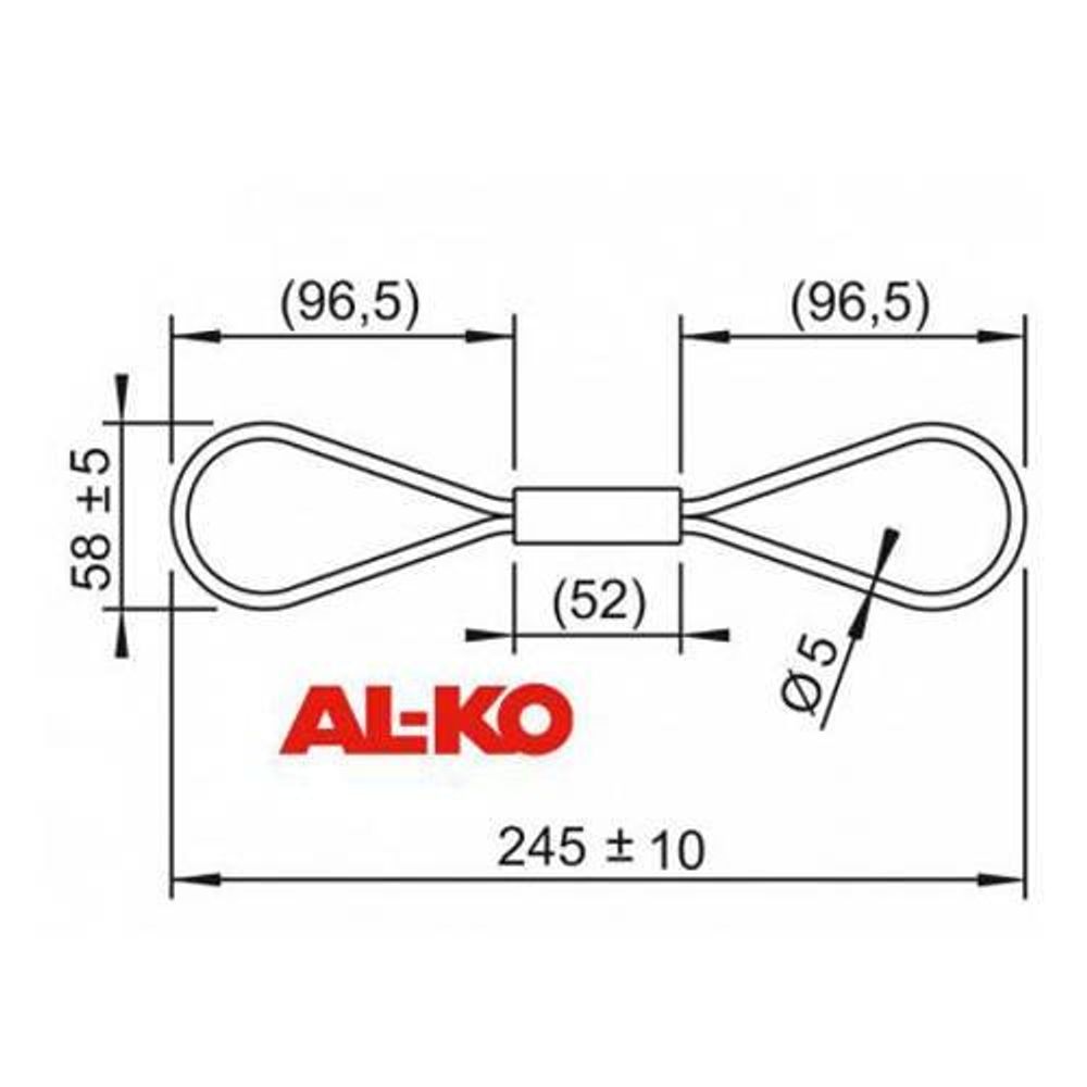 AL-KO Abreißseil 24,5 cm für ungebremste Anhänger bis 750 kg