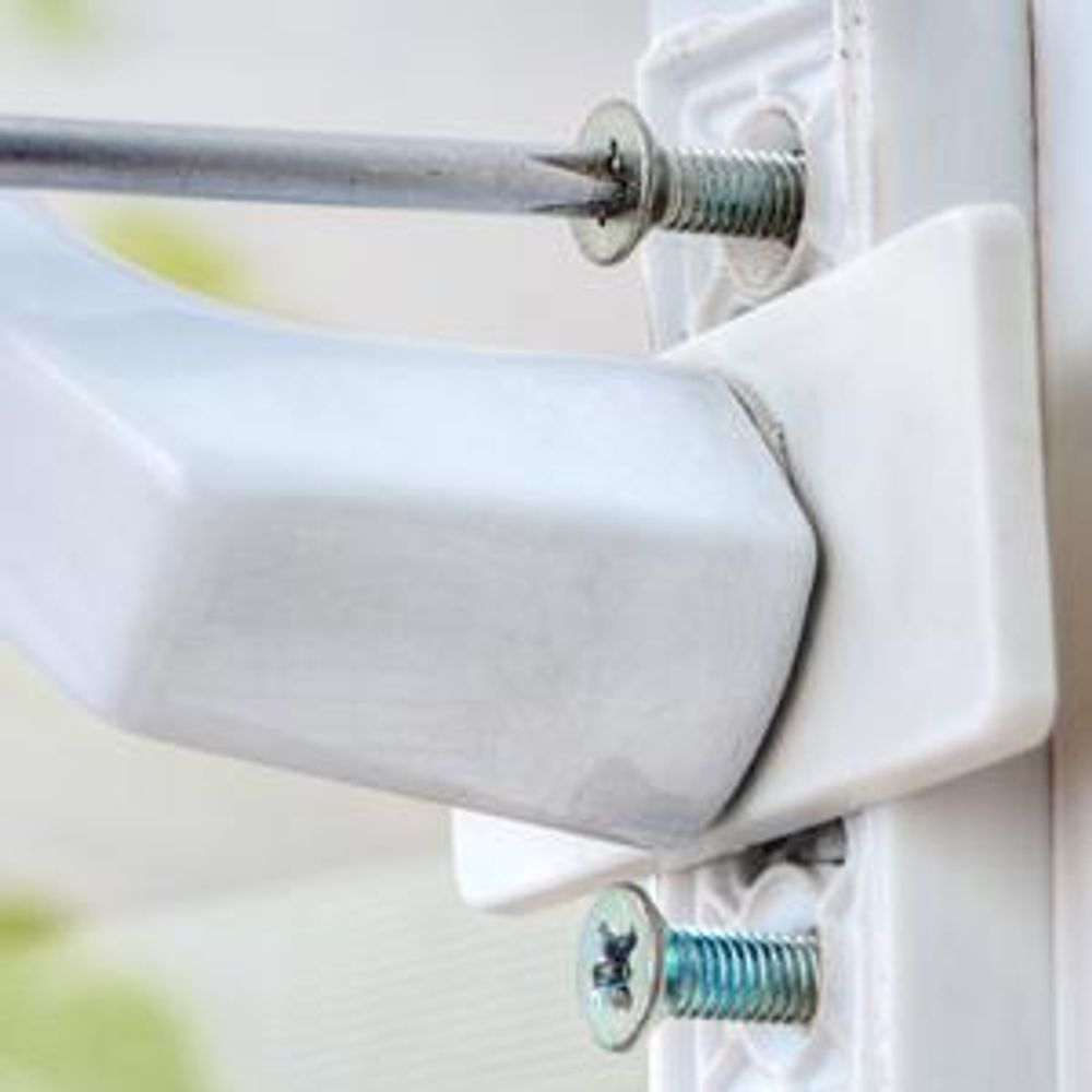 Abschließbarer Fenstergriff, Gleich Schließend, weiß, 2 Stück - Schlüssel Fenster Griff Kindersicherung Einbruch