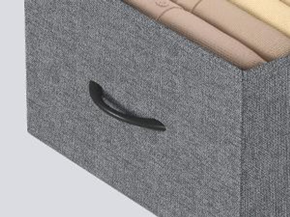 SONGMICS Kommode, Schrank, 4 Stoffschubladen, für Schlafzimmer, Flur, Wohnzimmer, grau