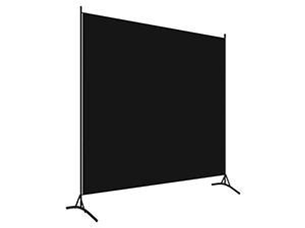 vidaXL Paravent noir 175x180 cm Tissu