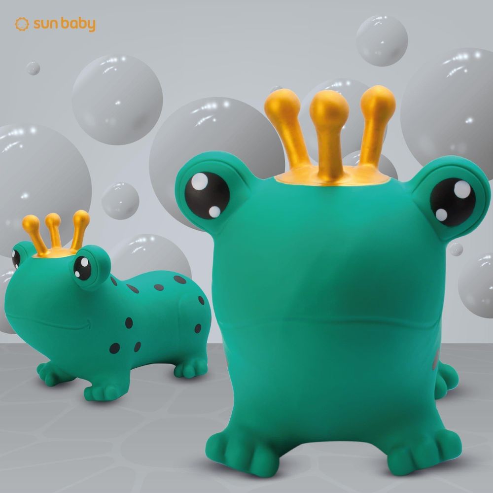 Zwei Hüpftiere Frosch von vorne, Fokus auf die Griffe