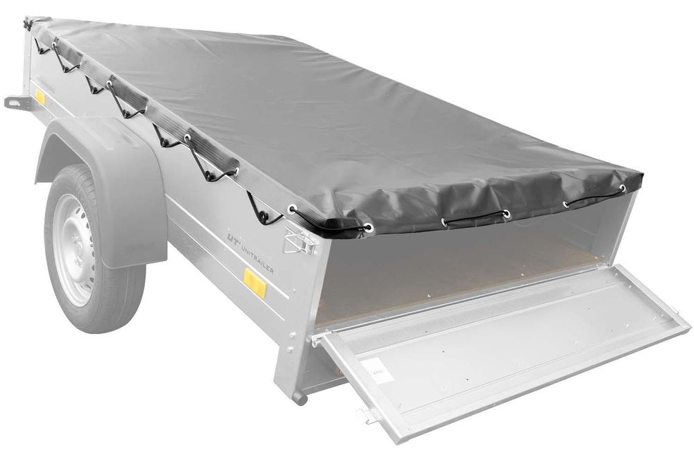 UNITRAILER Flachplane Grau für Garden Trailer 201 KIPP Anhänger 205,7 x 130,9 cm