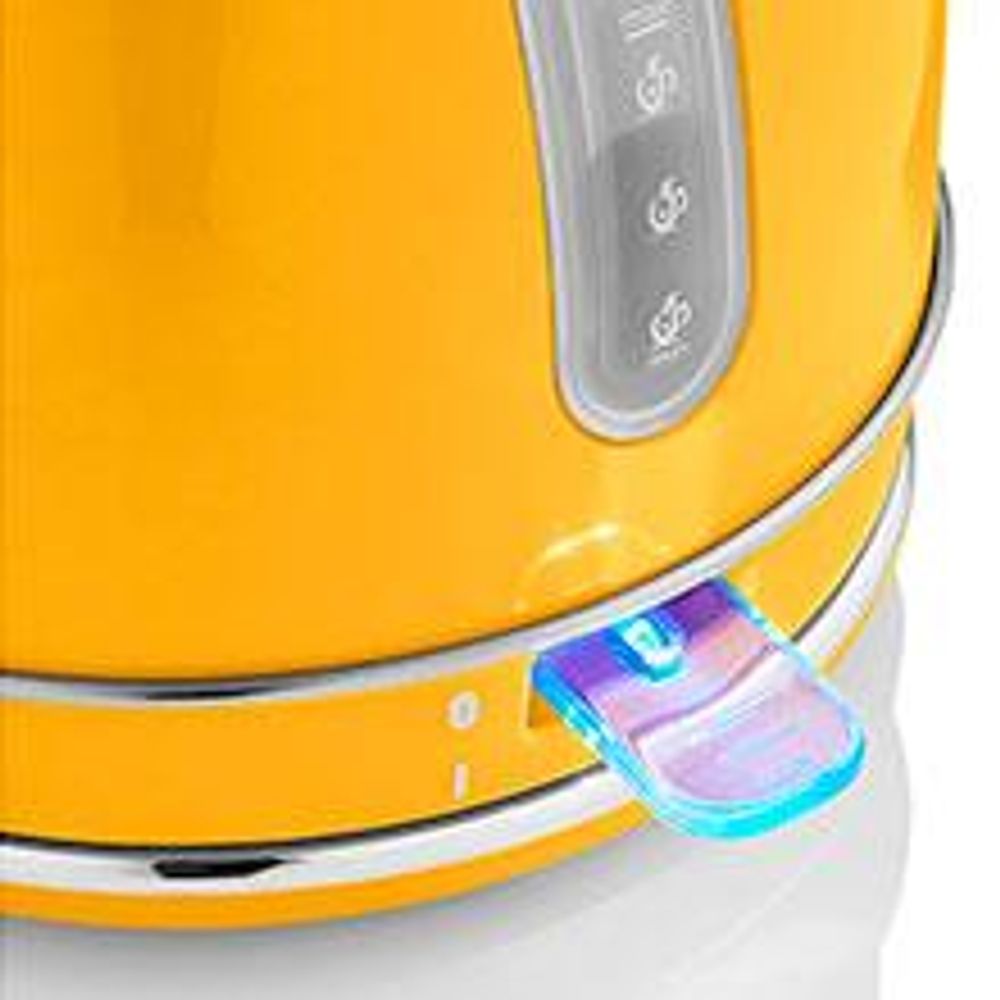 SWAN SK14630YELNEU Retro Elektrisch Wasserkocher 1,8L Vintage Abschaltautomatik Kabellos, Edelstahl Gelb