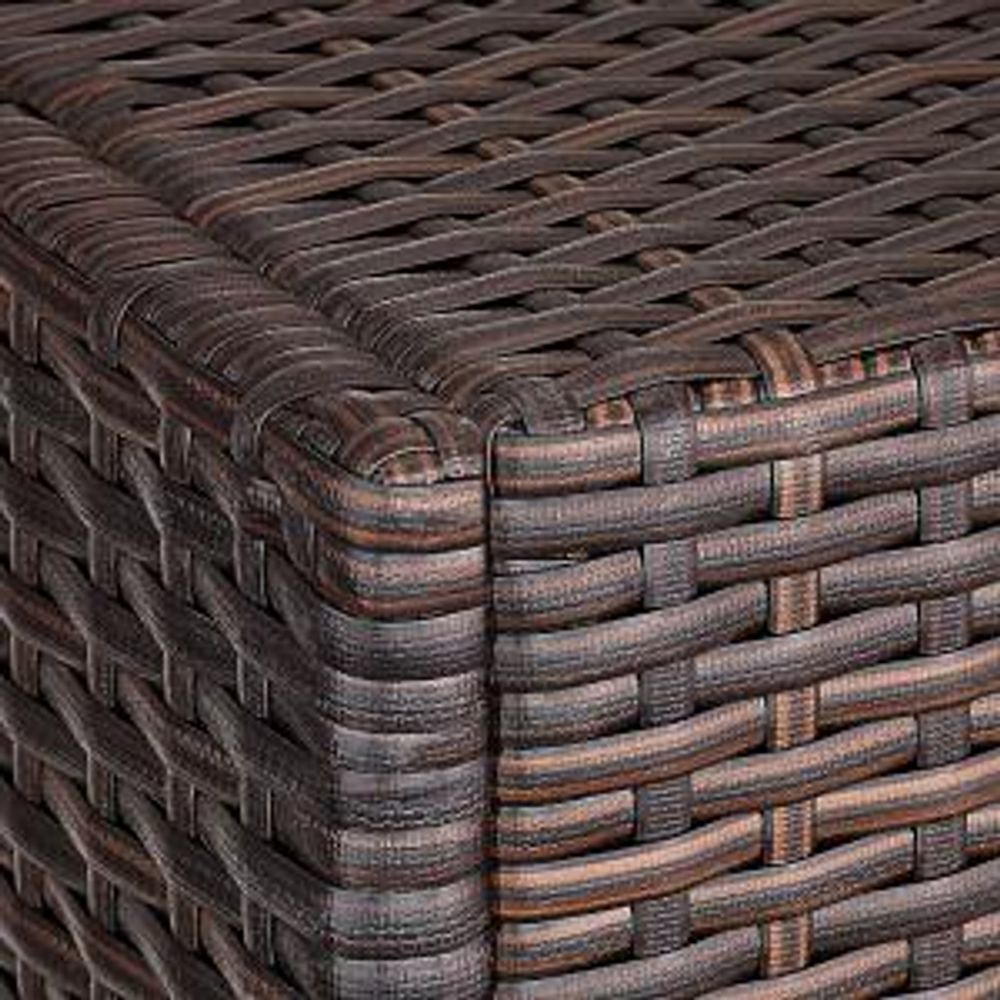 tectake® Rattan Sonnenliege 200 x 70 x 33 cm