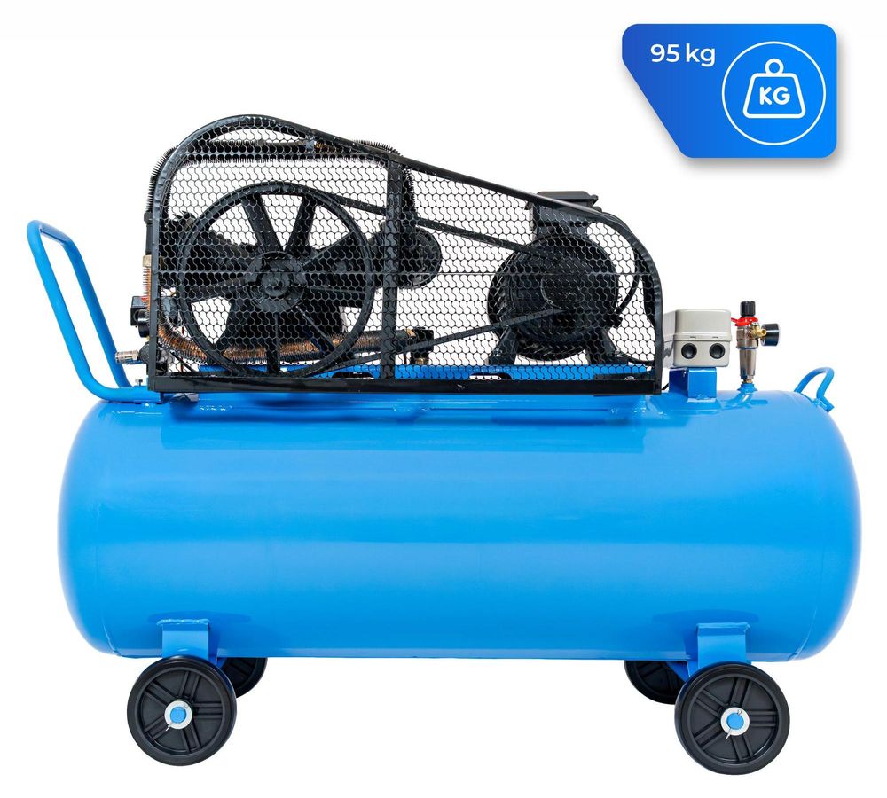 Compresseur à Huile HEXWELT 200L 5500W 8 Bar 730L/min Compresseur d’Air 2 Cylindres 230V