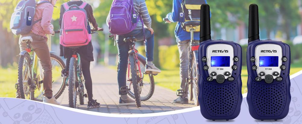 Retevis RT388 Walkie Talkie Kinder, Geschenke für Kinder, Spielzeug ab 4-12 Jahre, sichere Tastensperrer, für Abenteuer, Camping, Wandern (Zwei Paare)