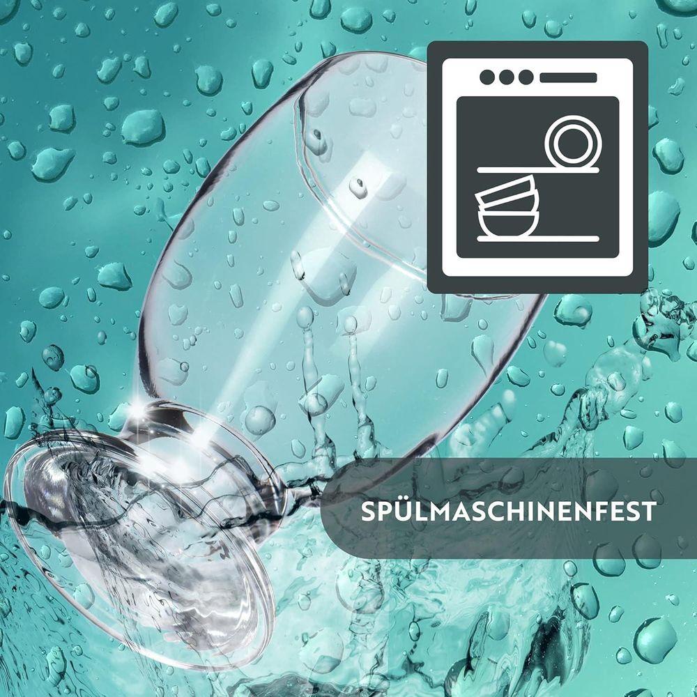KADAX Wassergläser transparente mit Stiel "Vigana", Saftgläser mit dicken Wänden, 6er Set, 250ml